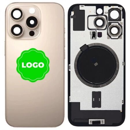Chassis vide et face arri&egrave;re original PULLED iPhone 16 Pro (Grade A) titane sable