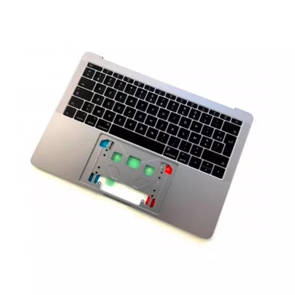 Clavier AZERTY complet avec chassis et retro �clairage silver pour MACBOOK PRO 15 A1707 RETINA noir