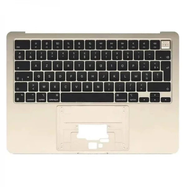 Clavier AZERTY MACBOOK AIR 13 A3113 RETINA complet avec chassis et r�tro �clairage (ann�e 2024) lumi�re stellaire