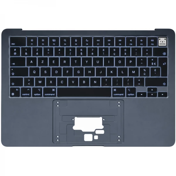 Clavier AZERTY MACBOOK AIR 13 A3449 RETINA complet avec chassis et r�tro �clairage (ann�e 2026) minuit