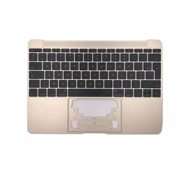 Clavier AZERTY pour MACBOOK 12 A1534 RETINA complet avec chassis et r�tro �clairage (ann�e 2016-2017) or