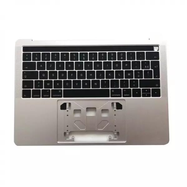 Clavier AZERTY pour MACBOOK PRO 13 A2251 RETINA complet avec chassis et r�tro �clairage (ann�e 2020) silver/argent