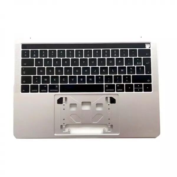 Clavier AZERTY pour MACBOOK PRO 13 A2289 RETINA complet avec chassis et r�tro �clairage (ann�e 2020) silver/argent