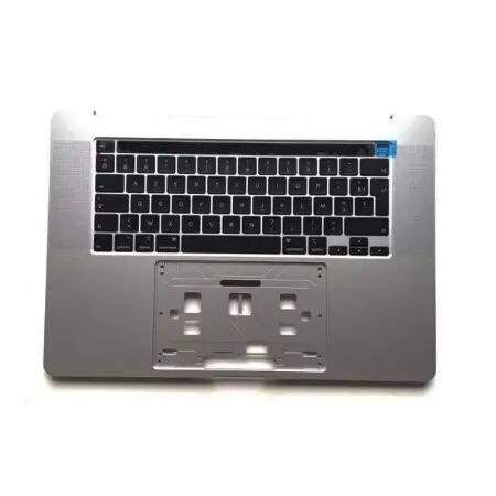 Clavier AZERTY pour MACBOOK PRO 16 A2141 RETINA complet avec chassis et rétro éclairage (année 2019) gris