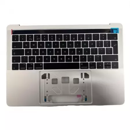 Clavier QWERTY complet avec chassis et retro éclairage silver pour MACBOOK PRO 13 A1706 RETINA noir