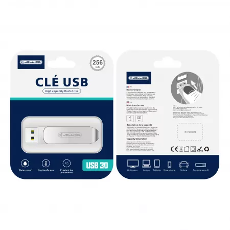 Cl&eacute; USB 2 en 1 Type C / USB A JELLICO T07 256go (Boite/ Blister)