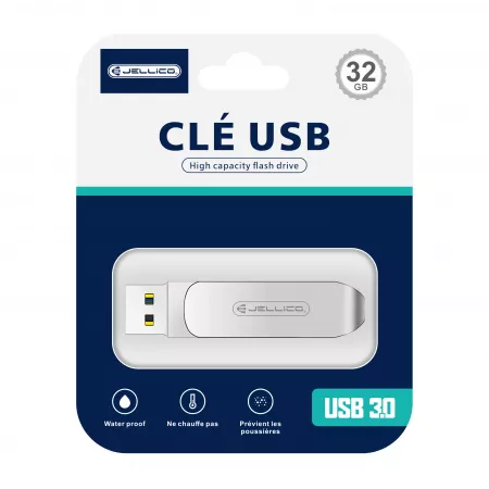 Cl&eacute; USB 2 en 1 Type C / USB A JELLICO T07 32go (Boite/ Blister)