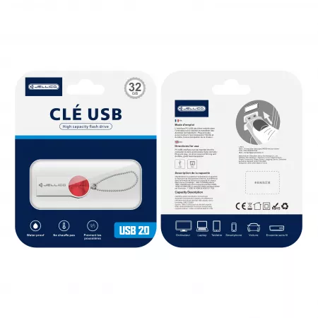 Clé USB JELLICO V08 32go rouge (Boite/ Blister)