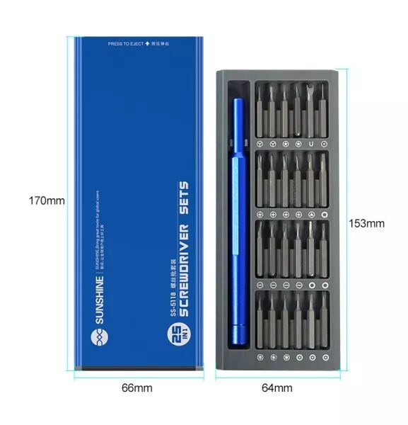 Coffret Tournevis 25-en-1 SUNSHINE SS-5118