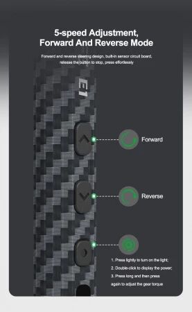 Coffret tournevis électrique en fibre de carbone RELIFE E1