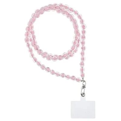 COLORFUL Phone lanyard, Phone pendant / cord length 120cm (60cm in the loop) / on neck - lite pink