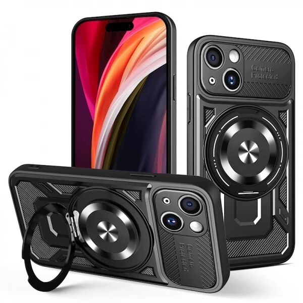 Coque ARMOR RING 360� MAG iPhone 15 Noir