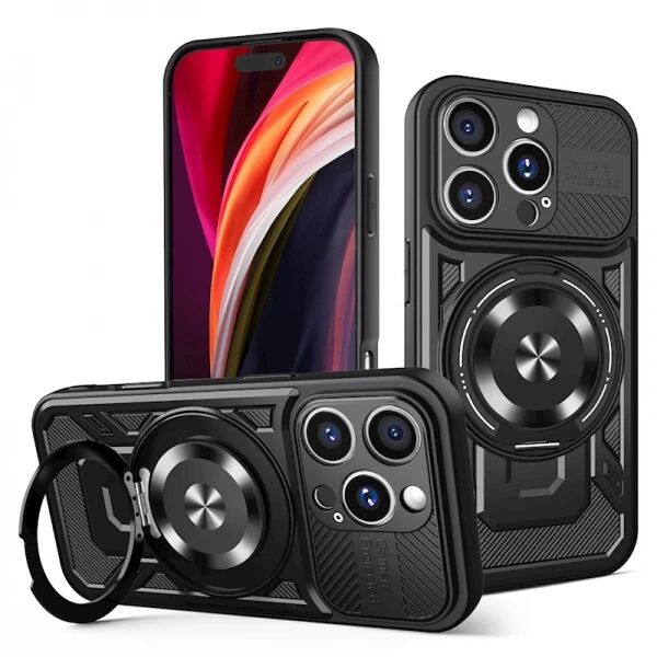 Coque ARMOR RING 360� MAG iPhone 16 Pro Noir