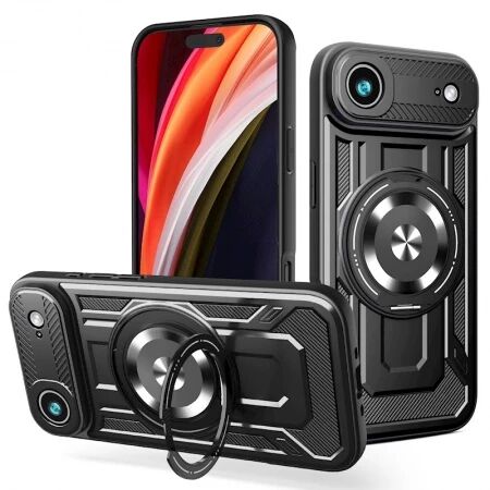 Coque ARMOR RING 360&deg; MAG iPhone 17 Air Noir