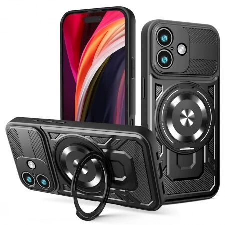 Coque ARMOR RING 360&deg; MAG iPhone 17 Noir