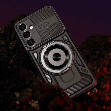 Coque ARMOR RING 360&deg; MAG Samsung Galaxy A17 5G (A176) - A17 4G (A175) Noir