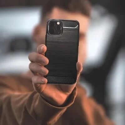 Coque CARBON SHOCK Samsung Galaxy A41 (A415) Noir