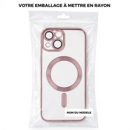 Coque CHROME EDGE MAG iPhone 16 Pro Max Rose-Or