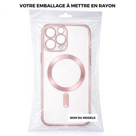 Coque CHROME EDGE MAG Samsung Galaxy S25 Ultra (S938) rose-or