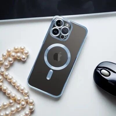 Coque CRYSTAL EDGE MAG iPhone 12 - iPhone 12 Pro Bleu