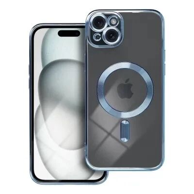 Coque CRYSTAL EDGE MAG iPhone 15 Plus Bleu