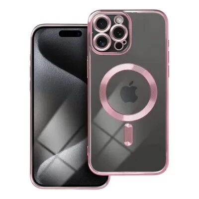 Coque CRYSTAL EDGE MAG iPhone 15 Pro Max Rose-Or