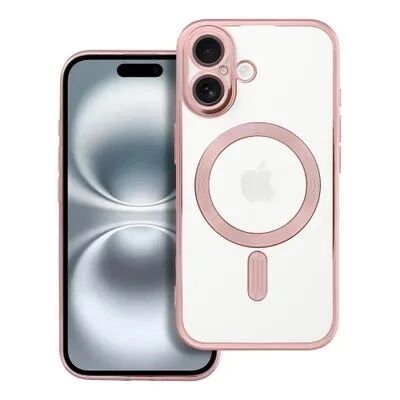 Coque CRYSTAL EDGE MAG iPhone 16 Plus Rose-Or