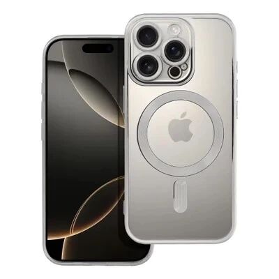 Coque CRYSTAL EDGE MAG iPhone 16 Pro Argent