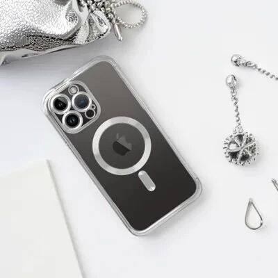 Coque CRYSTAL EDGE MAG iPhone 16 Pro Argent