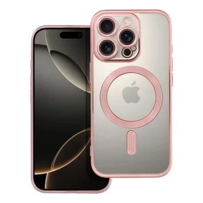 Coque CRYSTAL EDGE MAG iPhone 16 Pro Rose-Or