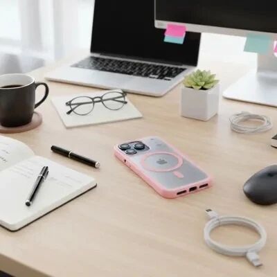 Coque HYBRID ELITE MAG  iPhone 16 Pro Max Rose
