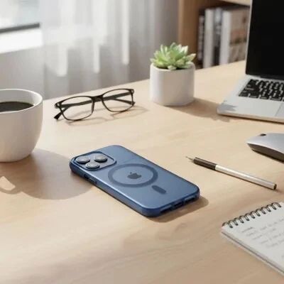 Coque HYBRID ELITE MAG  iPhone 17 Pro Bleu marine