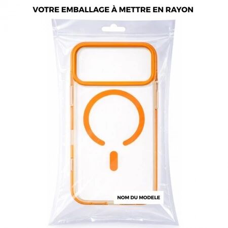 Coque HYBRID FRAME MAG iPhone 17 Pro Max Orange