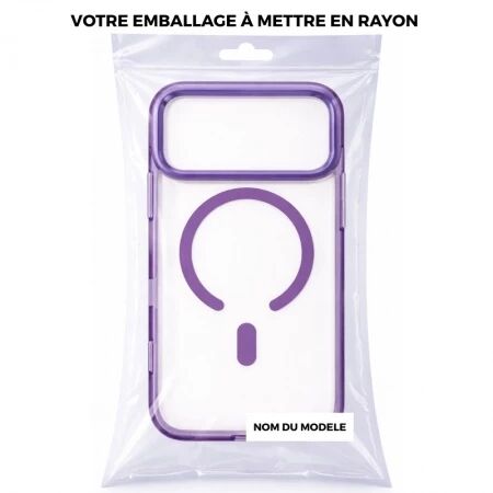 Coque HYBRID FRAME MAG iPhone 17 Pro Max Violet