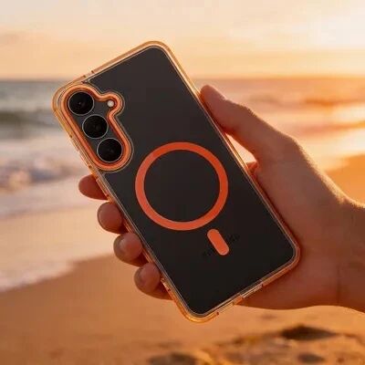 Coque HYBRID FRAME MAG Xiaomi Redmi 15 orange