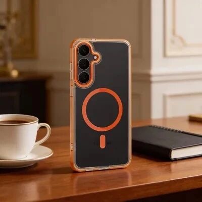 Coque HYBRID FRAME MAG Xiaomi Redmi 15 orange