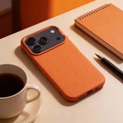 Coque KEVLAR TITAN MAG  iPhone 16 Orange