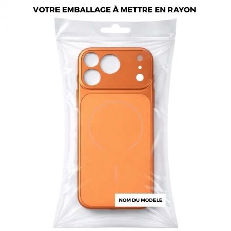 Coque LUXE TEXTURE MAG iPhone 15 Pro orange