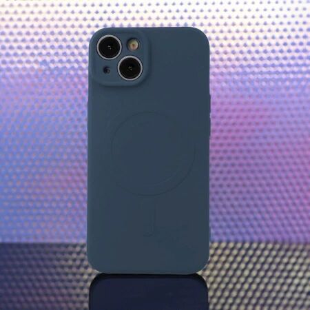 Coque PURE COLOR MAG iPhone 14 Bleu marine