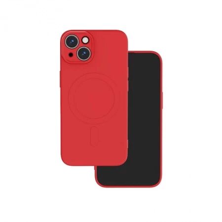 Coque PURE COLOR MAG iPhone 14 Rouge