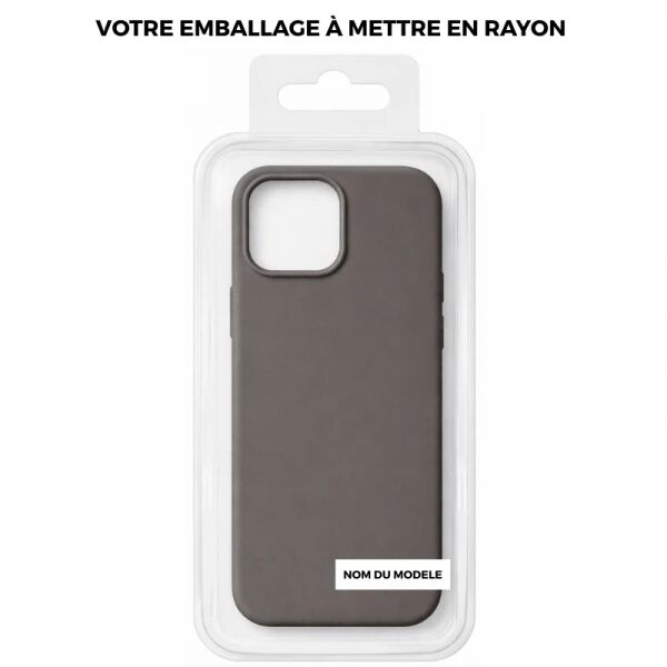 Coque PURE COLOR Pro iPhone 14 Pro gris fonc&eacute;