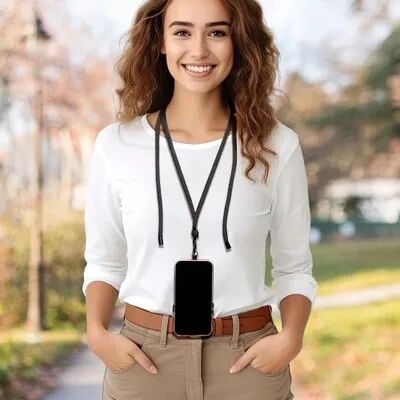 Cordon universel 8mm en nylon 165 cm (boucle poignet 82,5 cm) gris