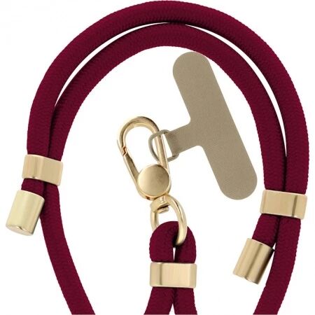 Cordon universel au poignet avec mousqueton marron