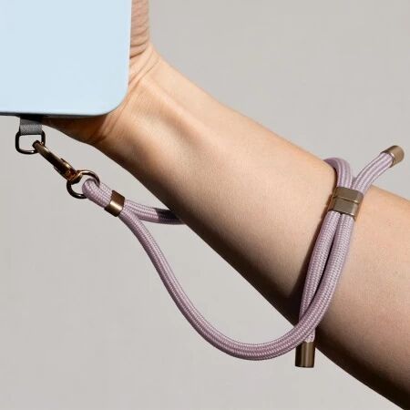 Cordon universel au poignet avec mousqueton rose