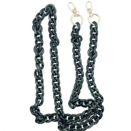 Cordon universel avec chaine plastique 120 cm noir