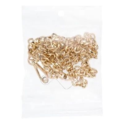 Cordon universel en chaine m&eacute;tallique type gourmette 80 cm (boucle poignet 40 cm) or