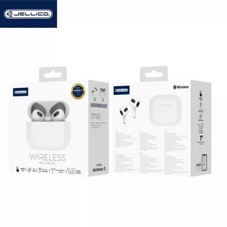 Écouteurs sans fil bluetooth Airpods 3 JELLICO AirBlue 3 (Boite/BLISTER) blanc