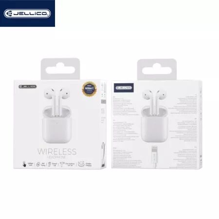 Écouteurs sans fil bluetooth Airpods JELLICO AirBlue C (Boite/BLISTER) blanc