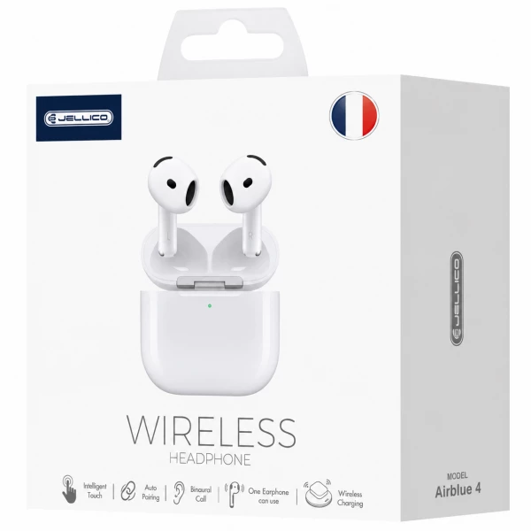 Ecouteurs sans fil bluetooth intra-auriculaire JELLICO AirBlue 4 blanc