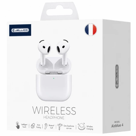 Ecouteurs sans fil bluetooth intra-auriculaire JELLICO AirBlue 4 blanc